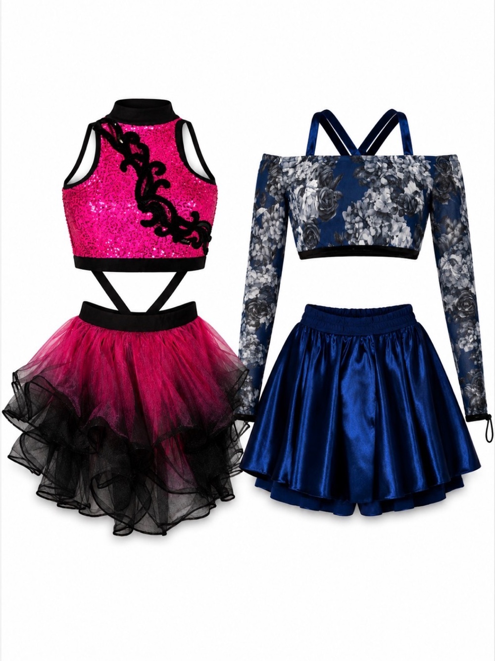 2 Dance Costume Bundle Jazz/Lyrical 4 Pieces Total